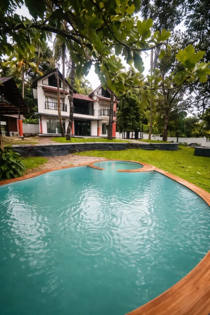 Private pool of the resort-Resort with swimming pool Idukki